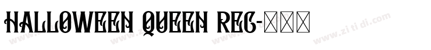 HALLOWEEN QUEEN Reg字体转换